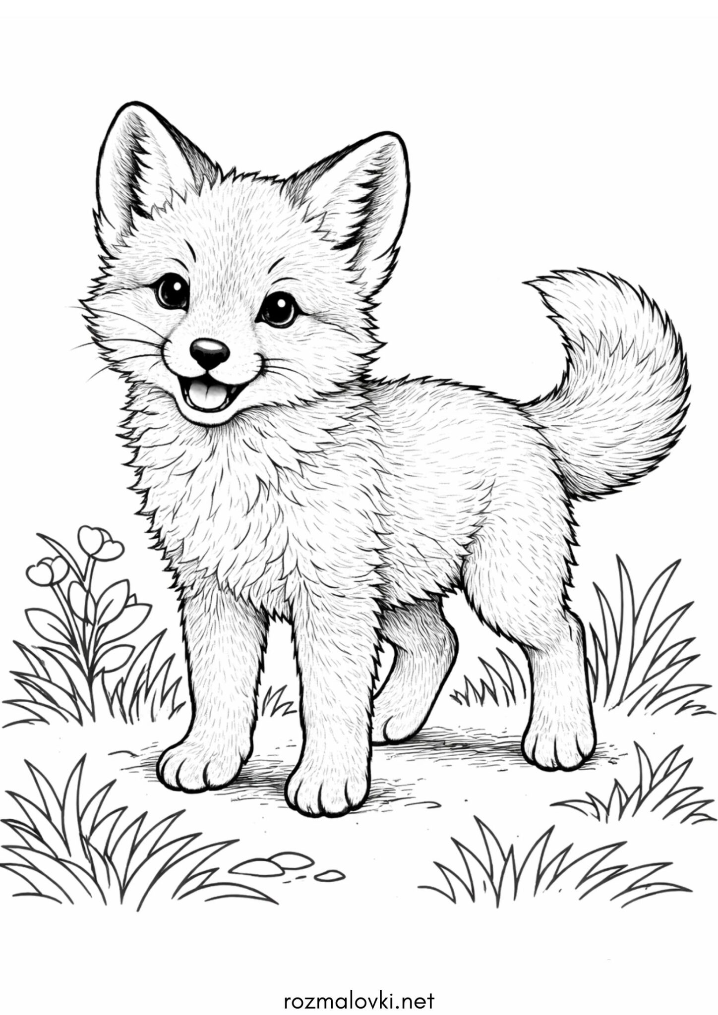 Раскраска Лисеня
