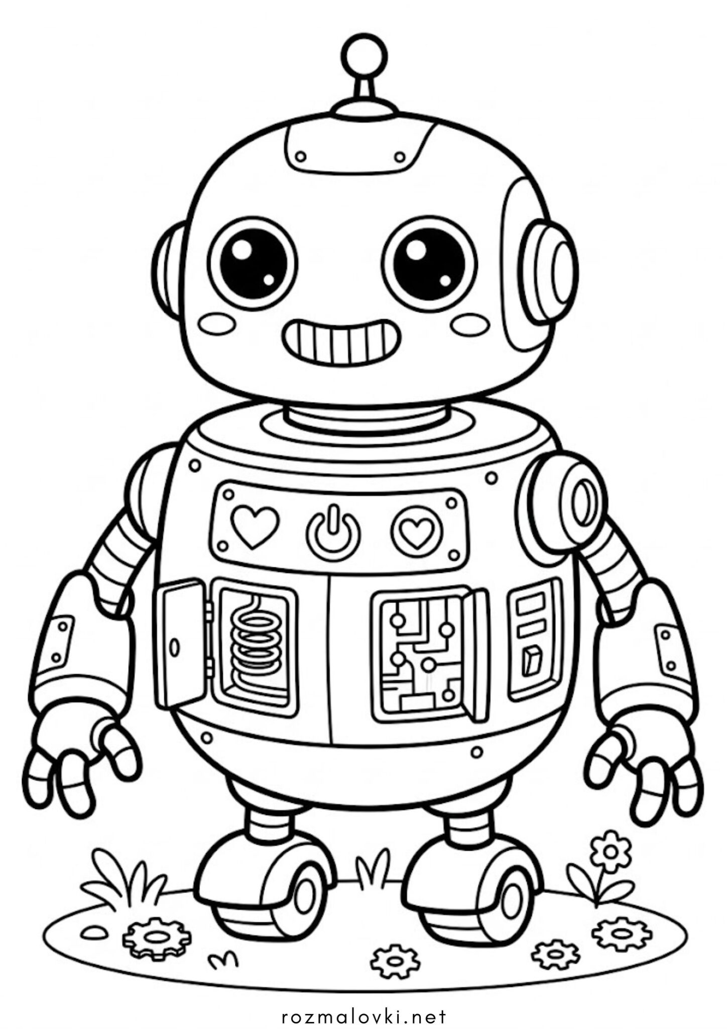 Раскраска Милий робот