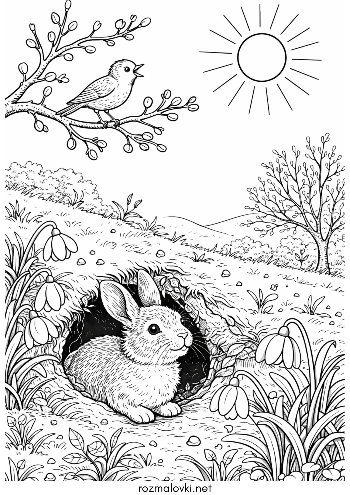 Раскраска Привіт, весна!