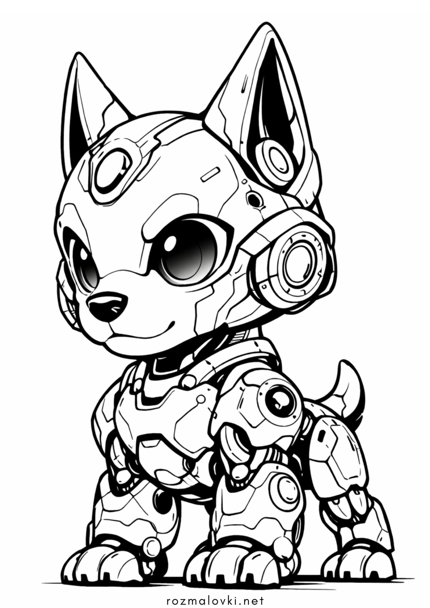 Раскраска Робот собака