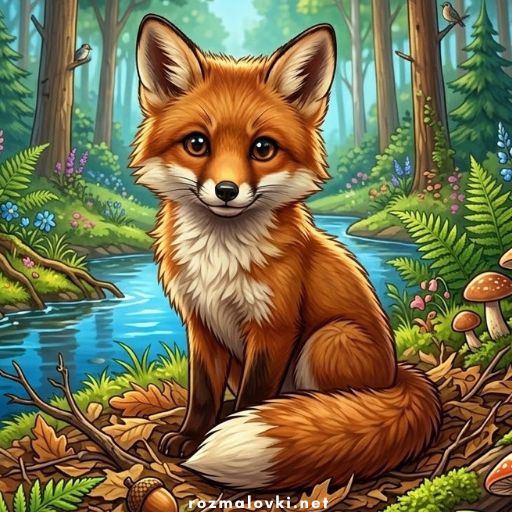 Розмальовки Лисички 🦊