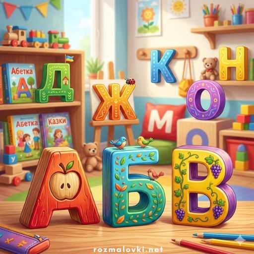 Розмальовки Букви - Літери українського алфавіту