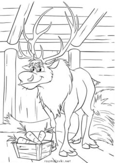 Олень Свен з морквою (Крижане серце)