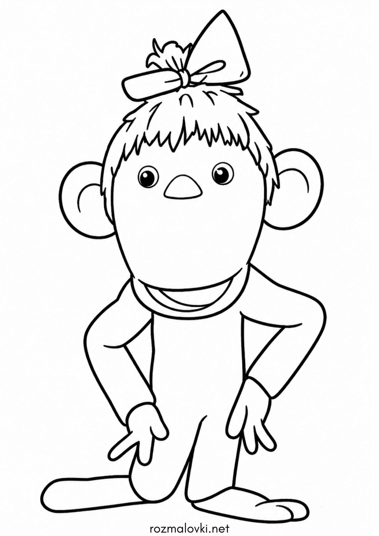 Раскраска Мавпа з мультфільму «33 папуги»