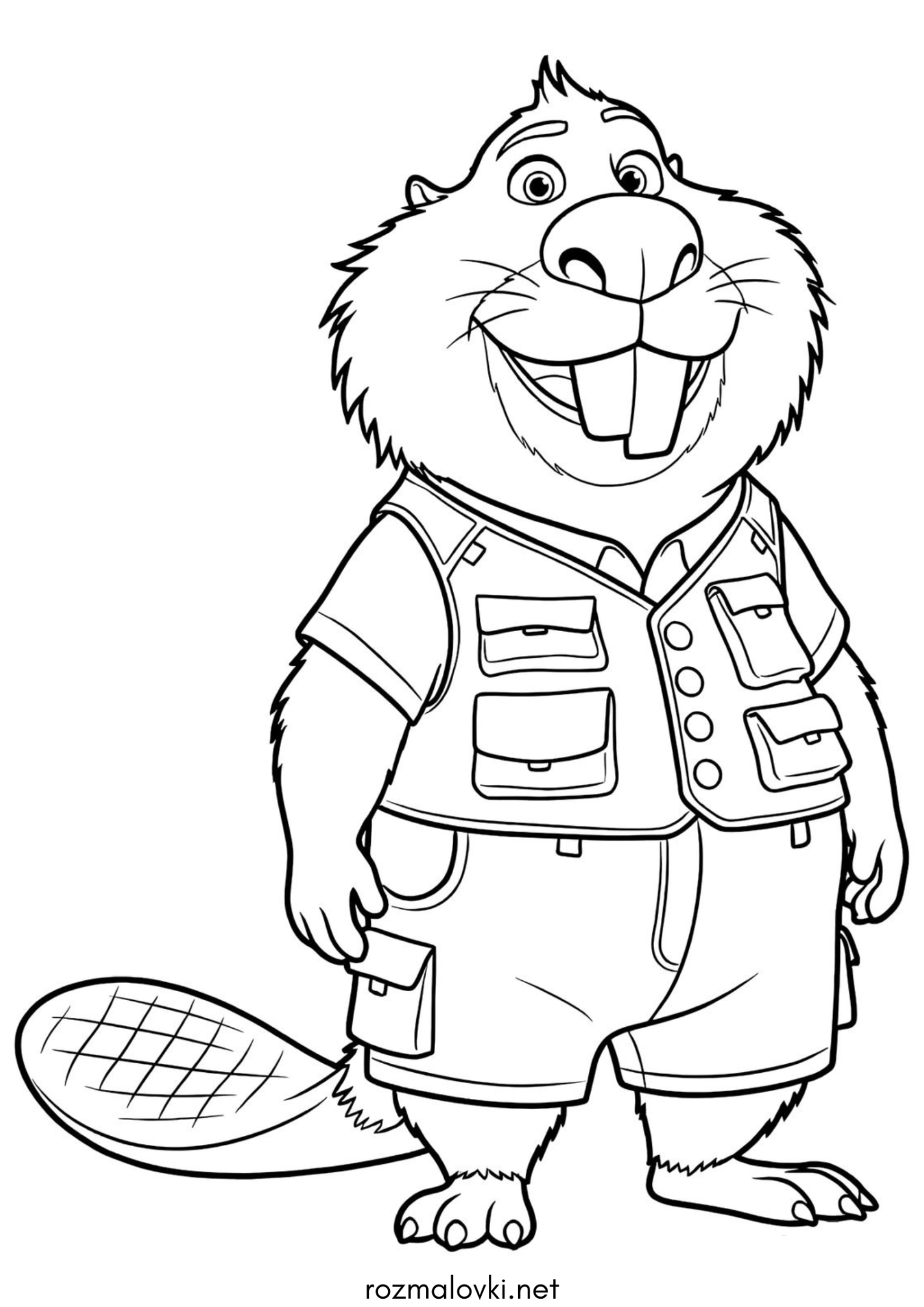 Раскраска Бобер Бобі Кленодер (Зоотрополіс 2)