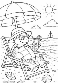 Черепаха на пляжі