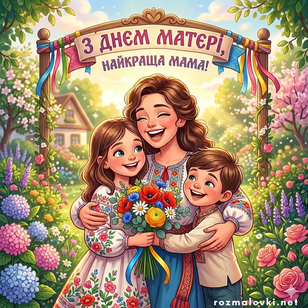 Розмальовки День матері