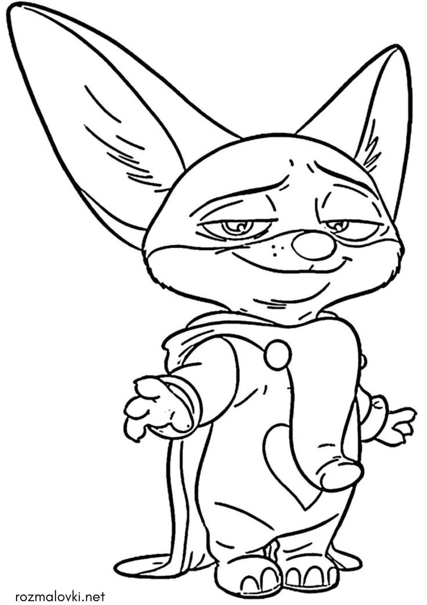 Раскраска Фіннік (Зоотрополіс)