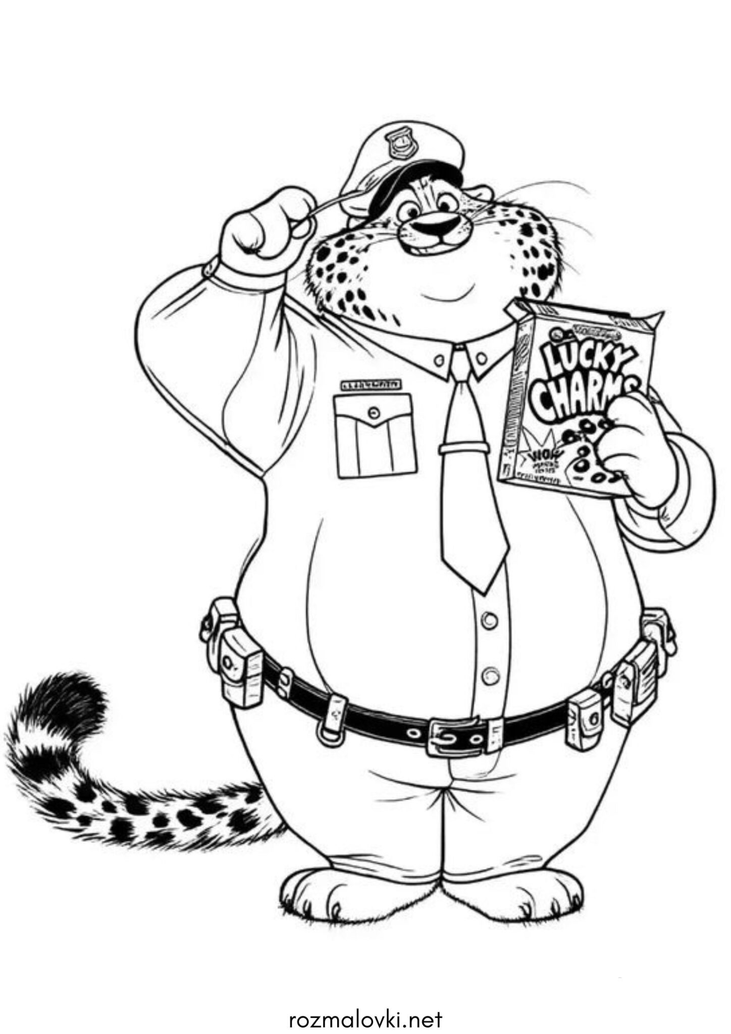 Раскраска Гепард Кігтяузер (Зоотрополіс)