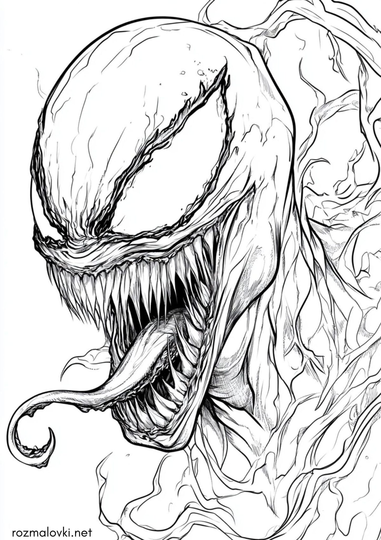 Раскраска Голова Венома