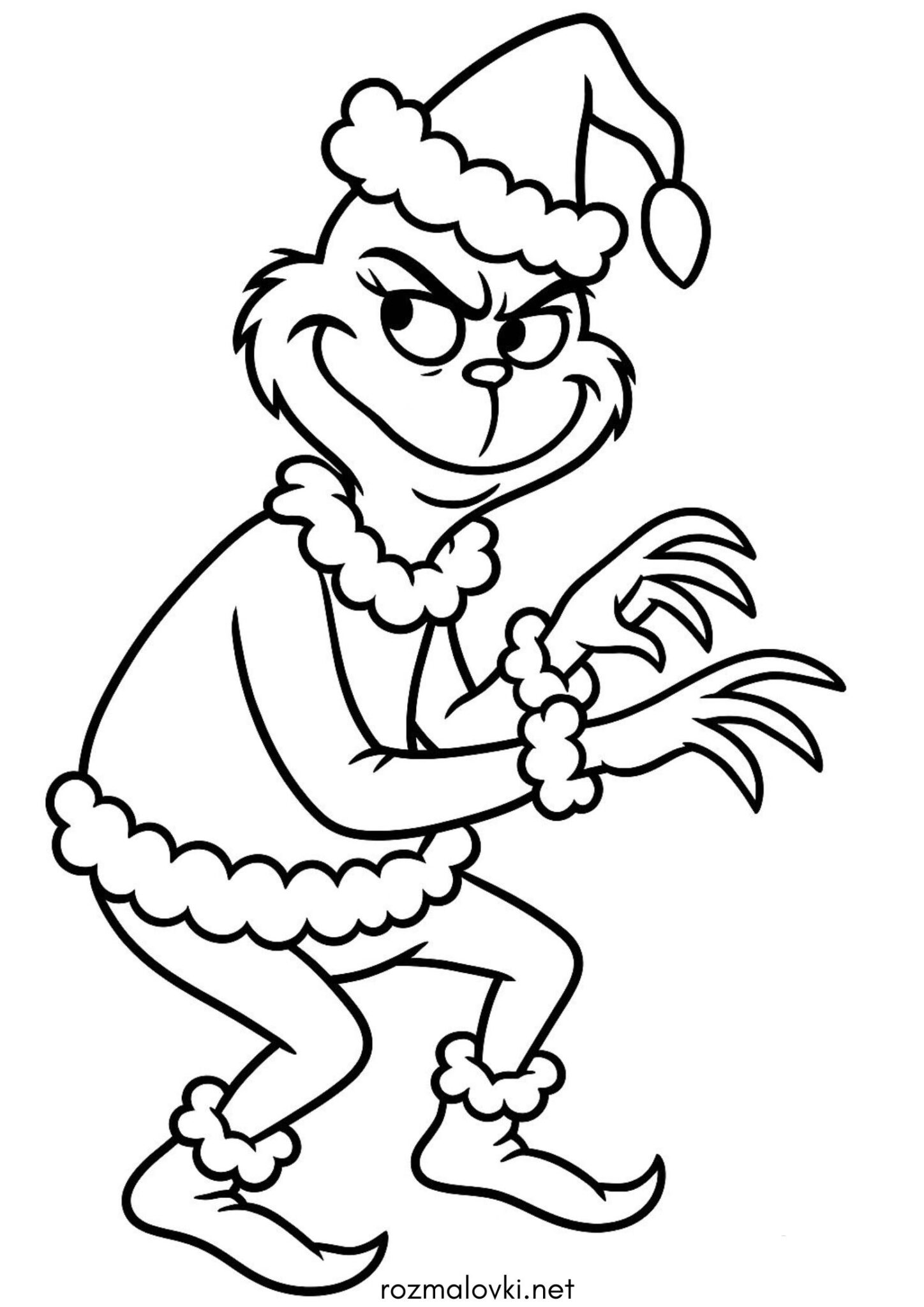 Раскраска Грінч крадеться