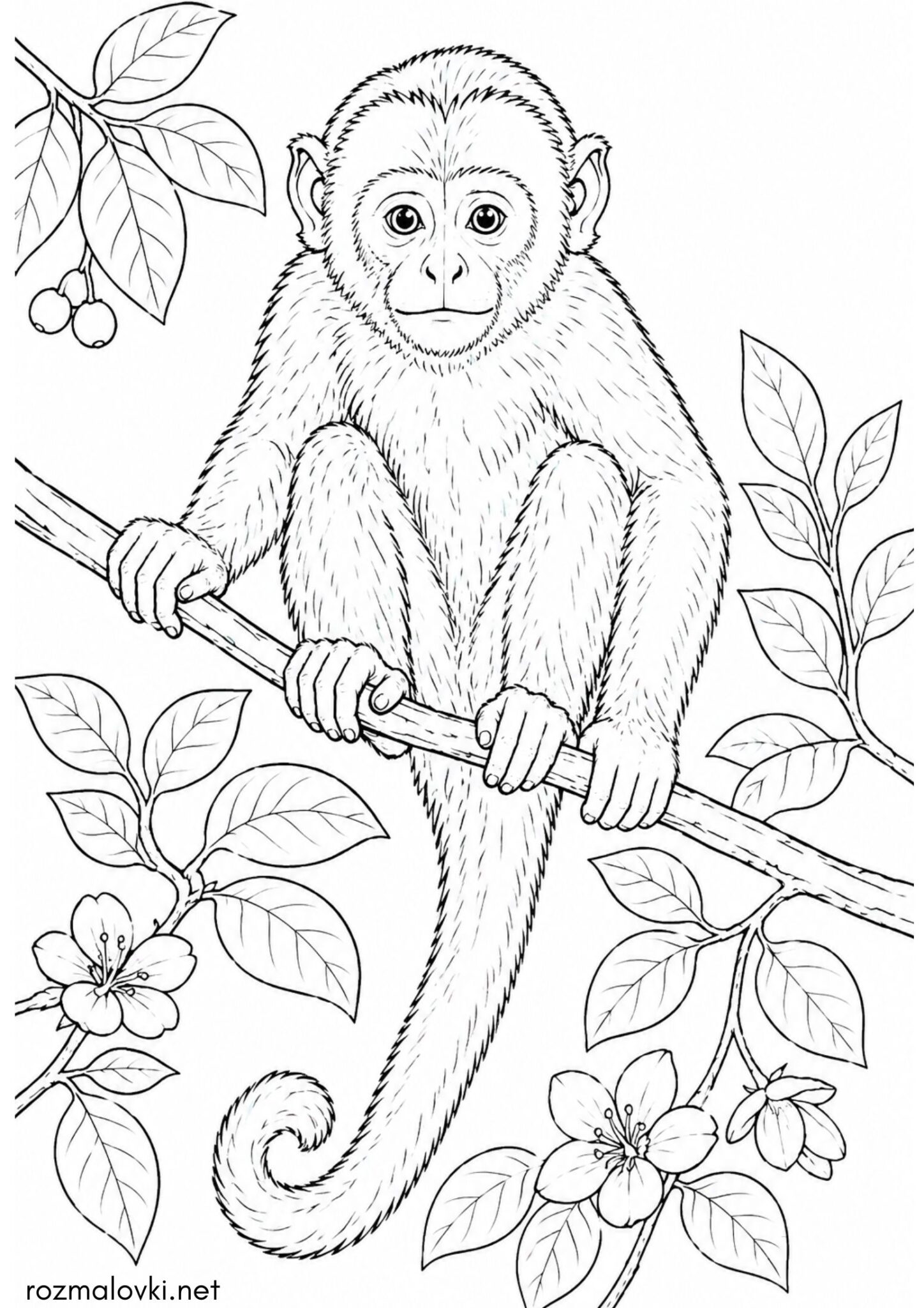 Раскраска Мавпа Капуцин