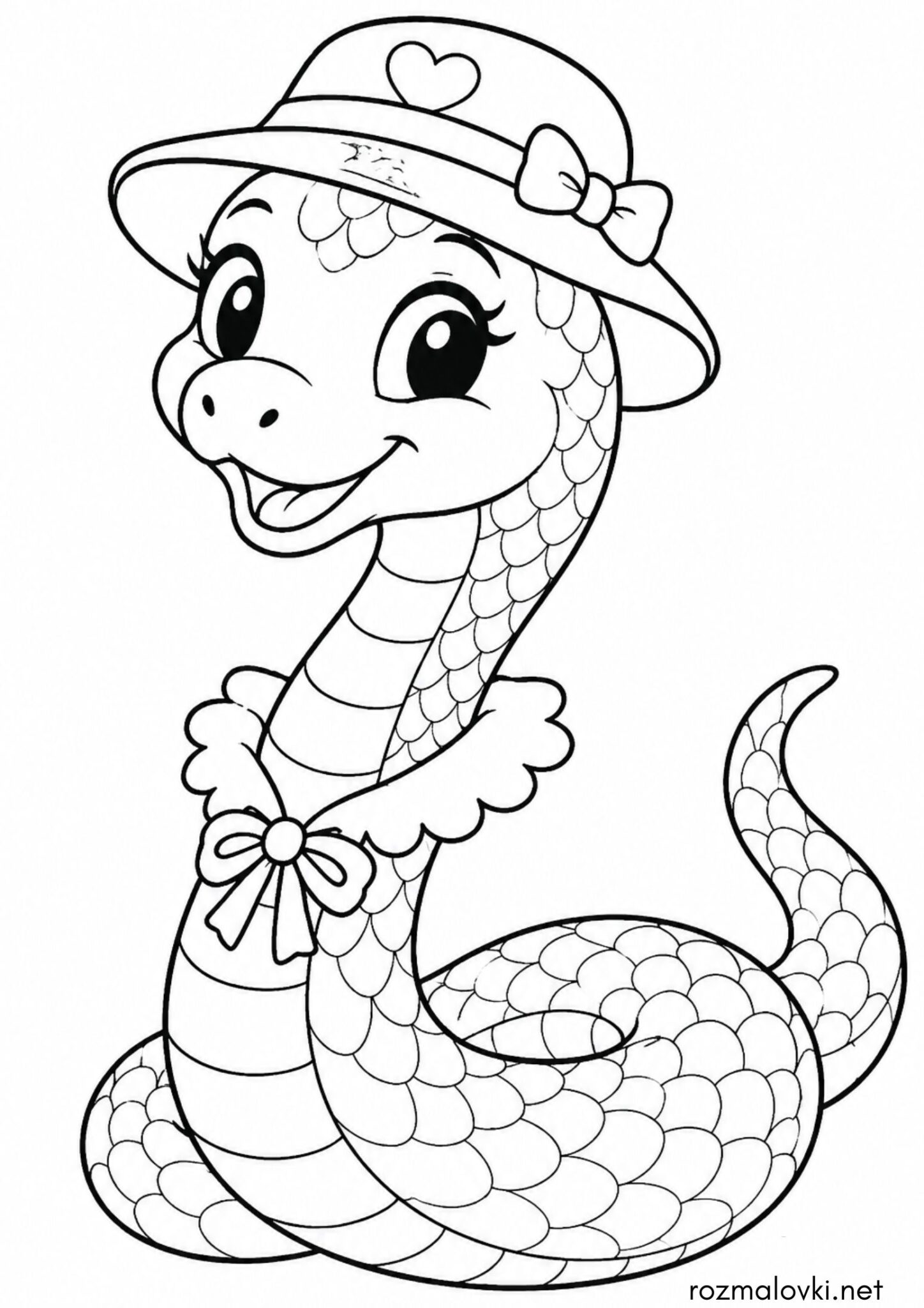 Раскраска Мила змійка