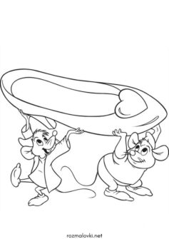 Миші Жак і Гас з туфелькою Попелюшки