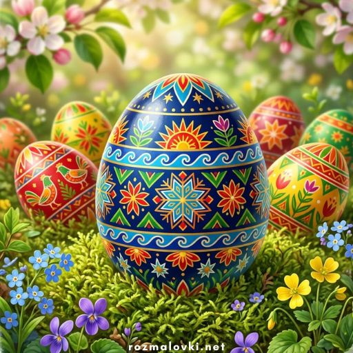 Розмальовки Писанки