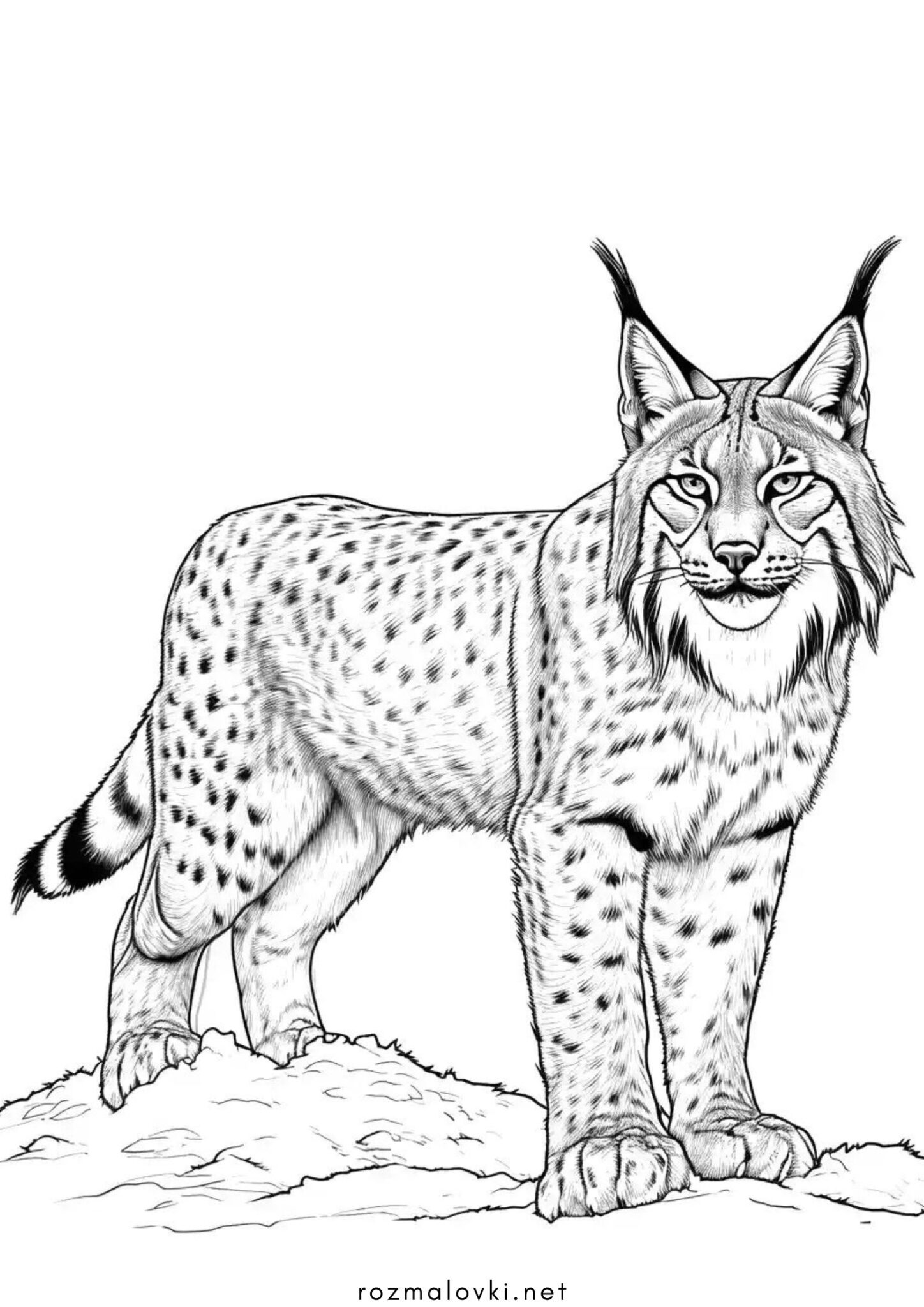 Раскраска Реалістична рись