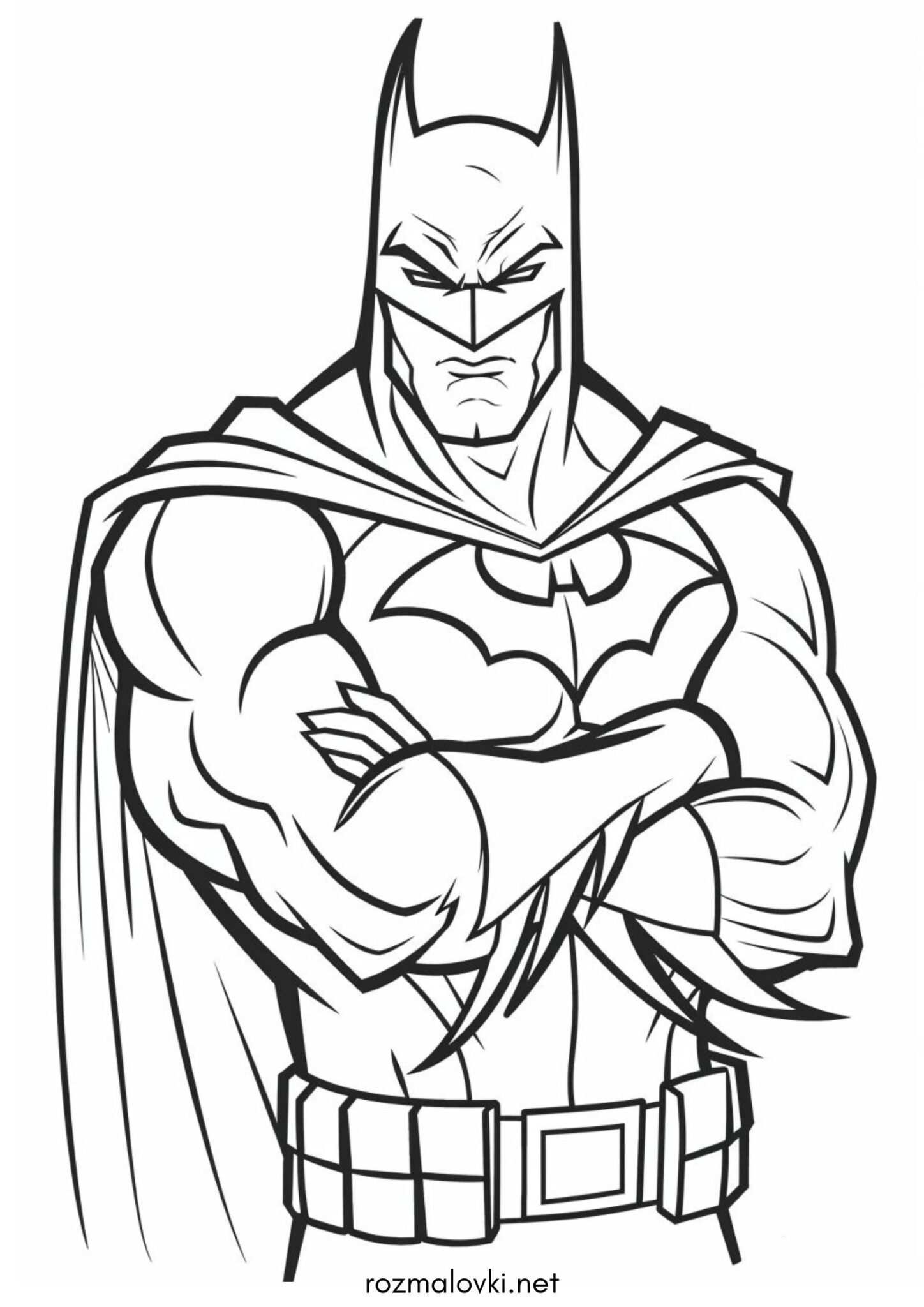 Раскраска Серйозний Бетмен