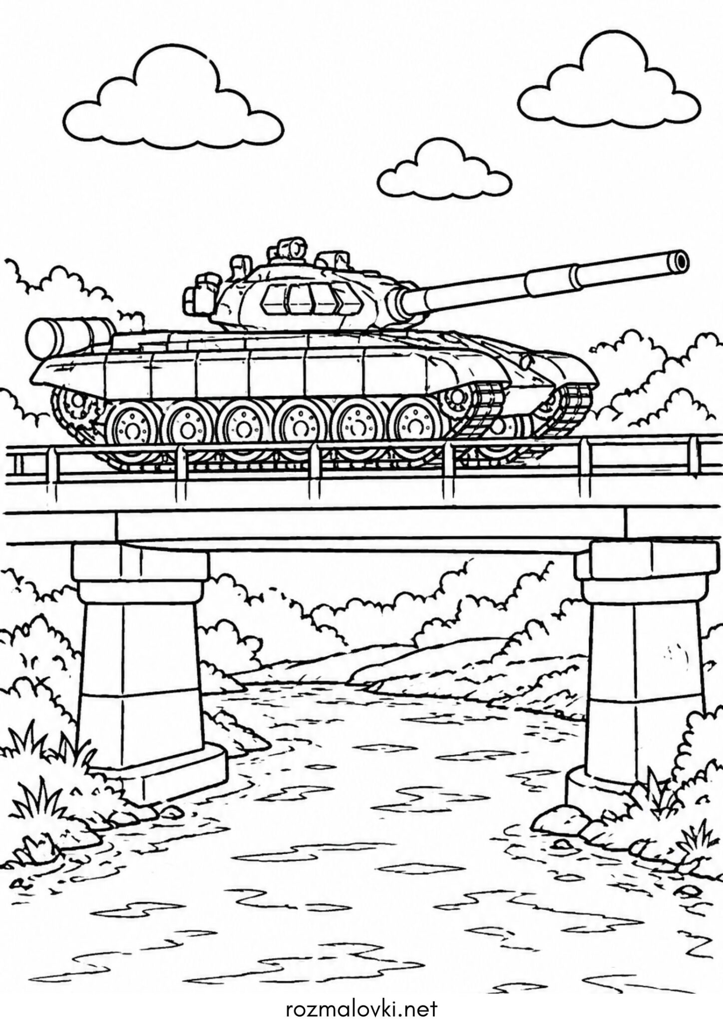 Раскраска Танк Т-72