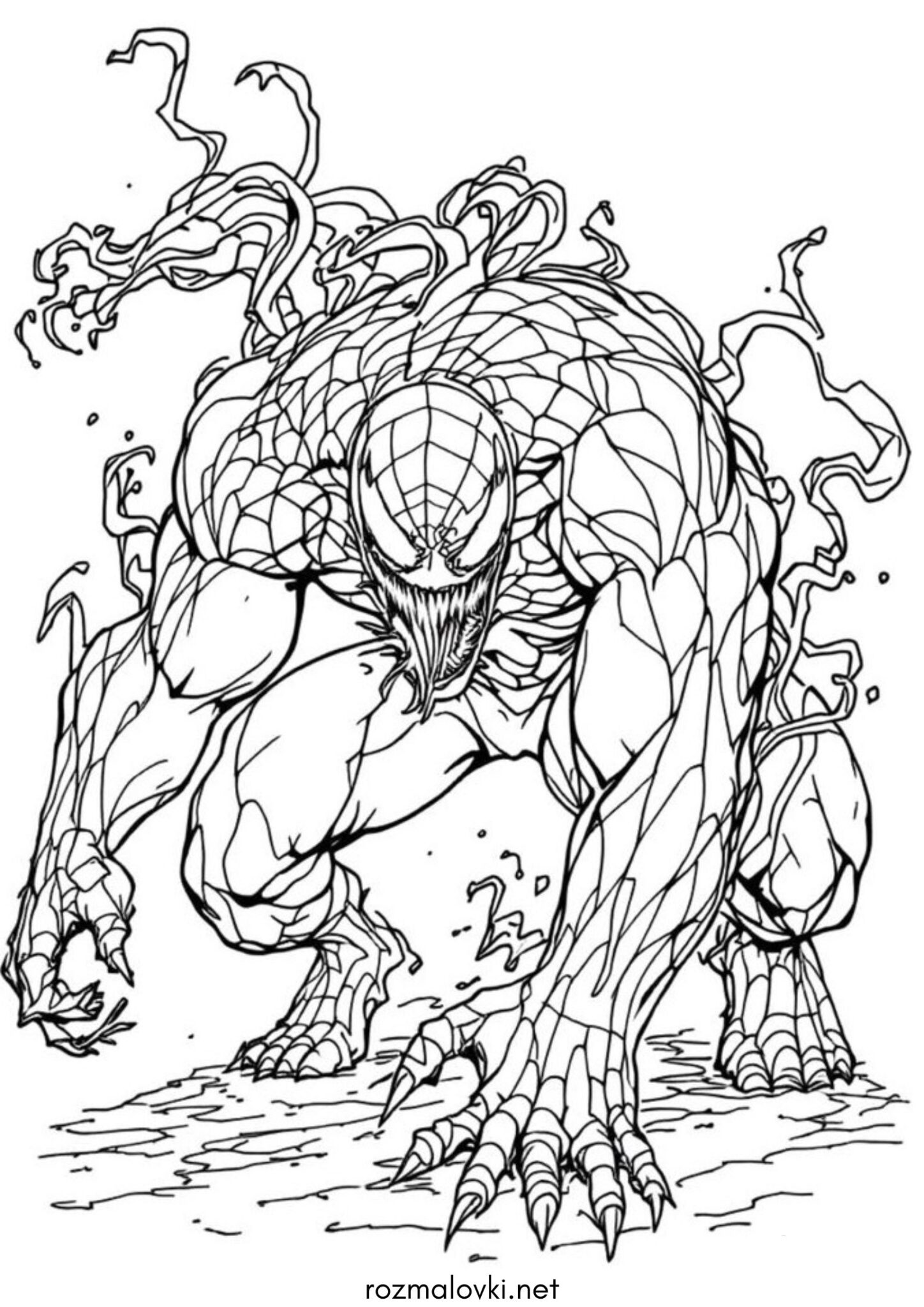 Раскраска Веном Marvel