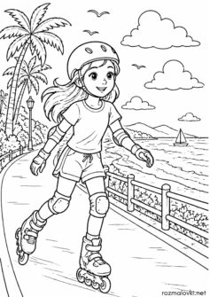 Літо – дівчинка на роликах