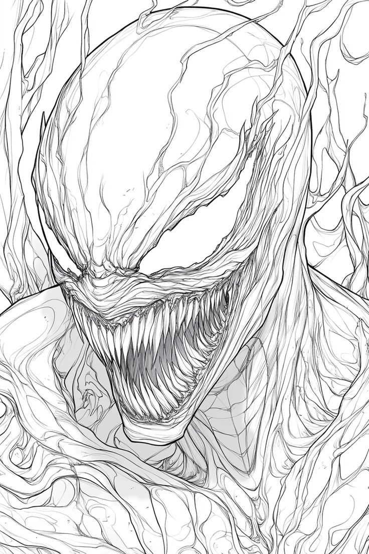 Раскраска Деталізований Веном