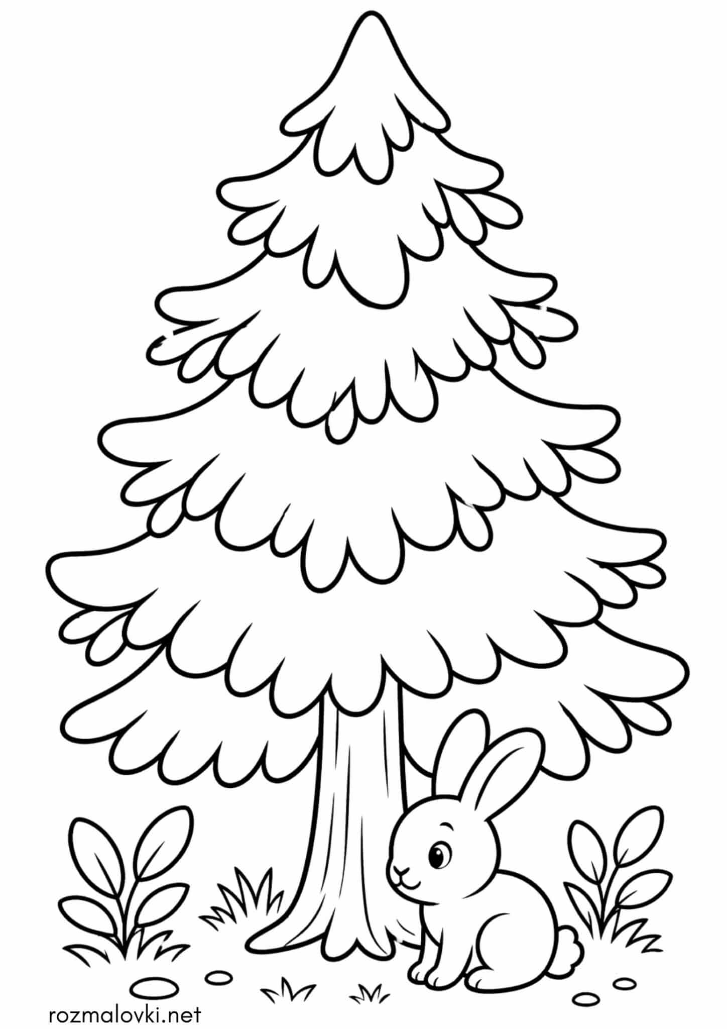 Раскраска Дерево – ялинка