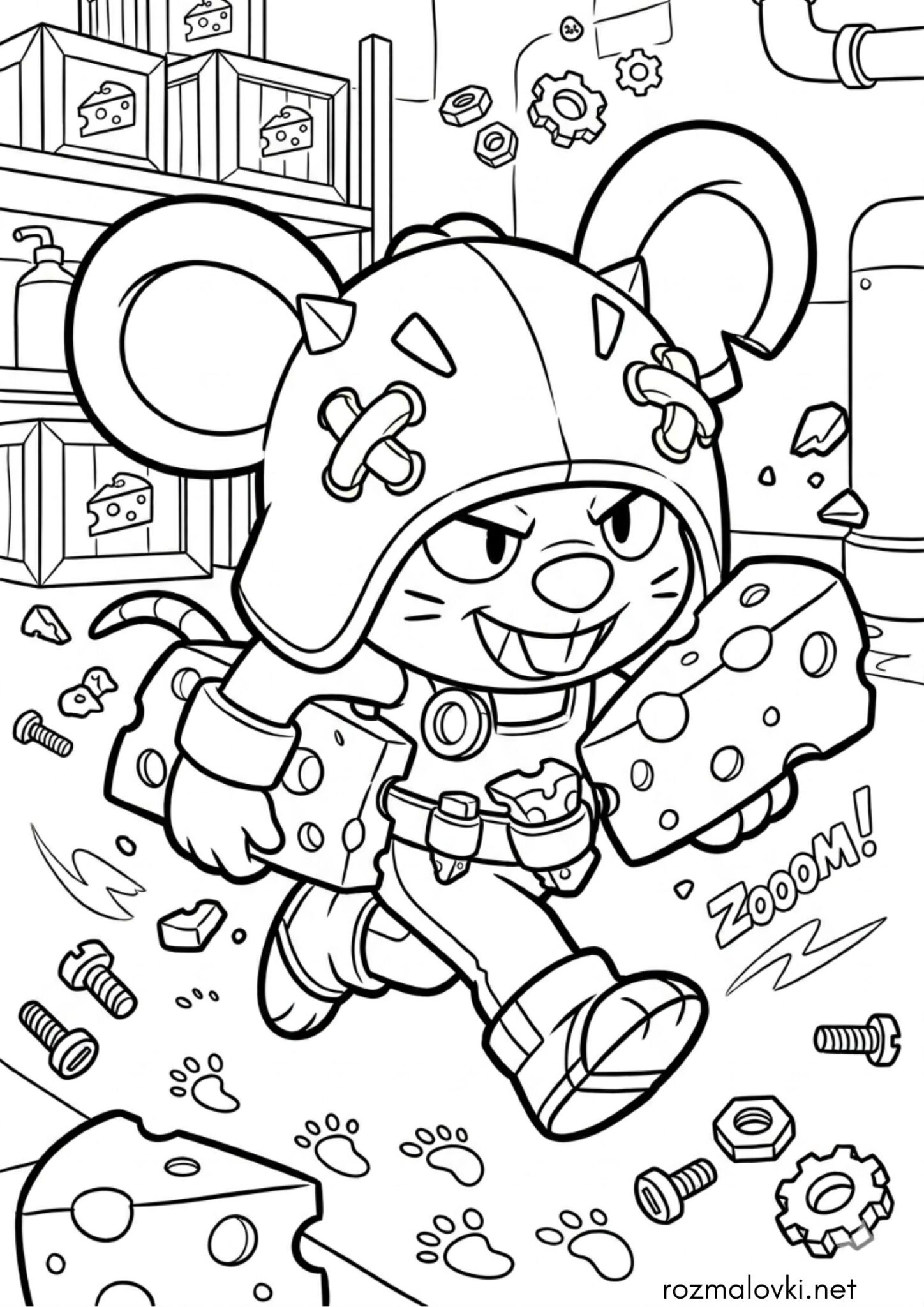 Раскраска Мо Бравл Старс (Moe Brawl Stars)