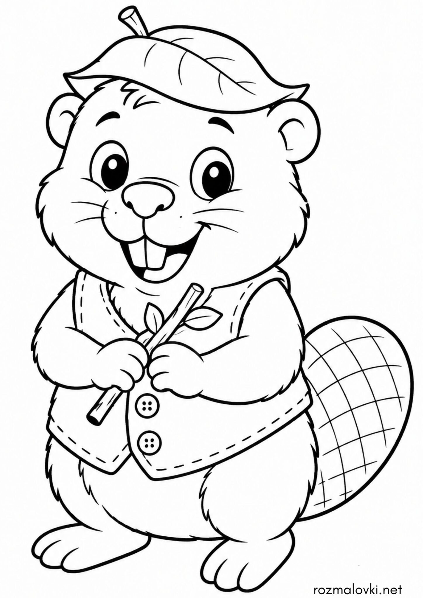 Раскраска Милий бобер