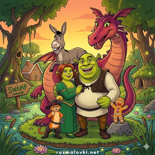 Розмальовки Шрек | Shrek