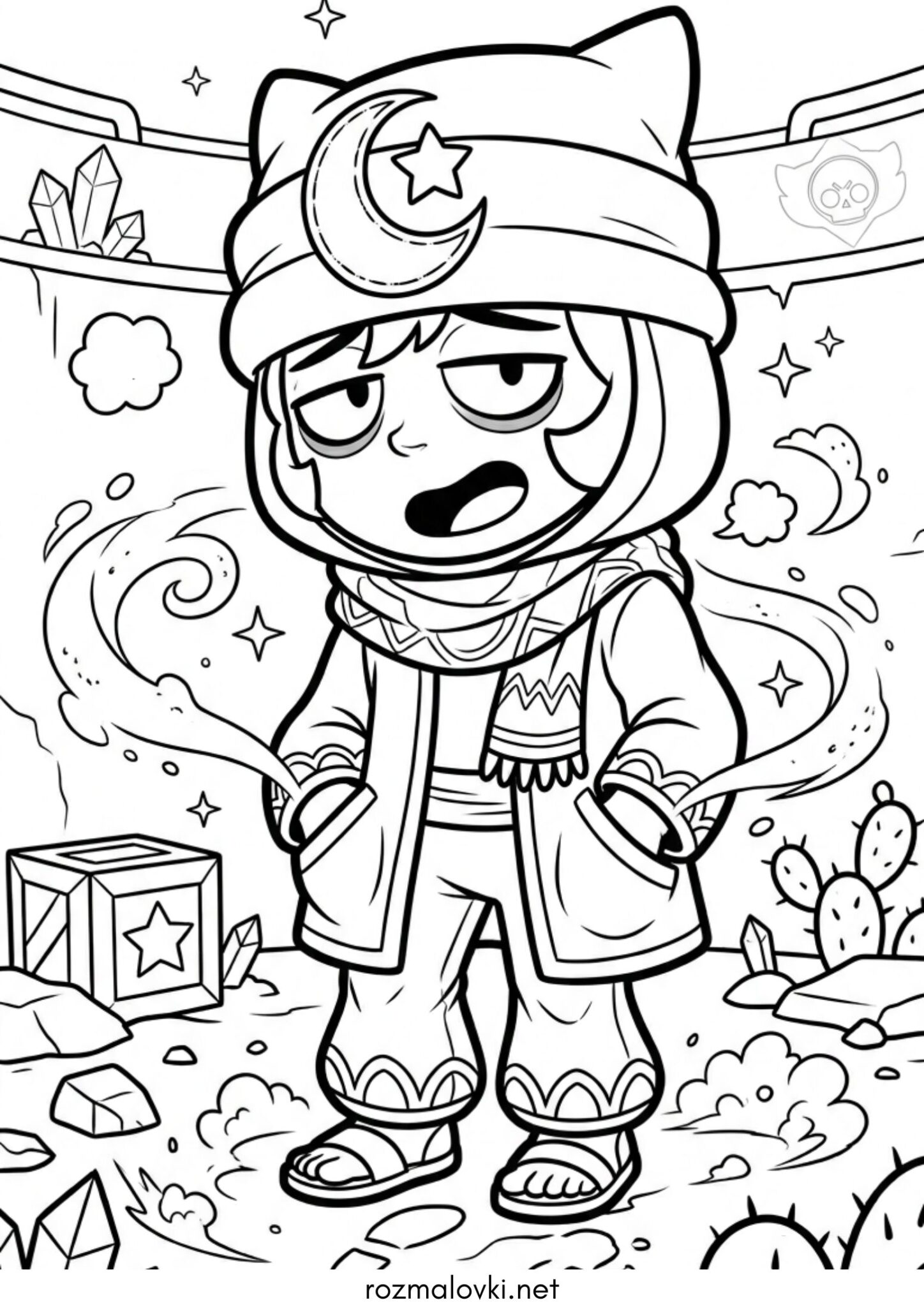 Раскраска Сенді Бравл Старс (Sandy Brawl Stars)