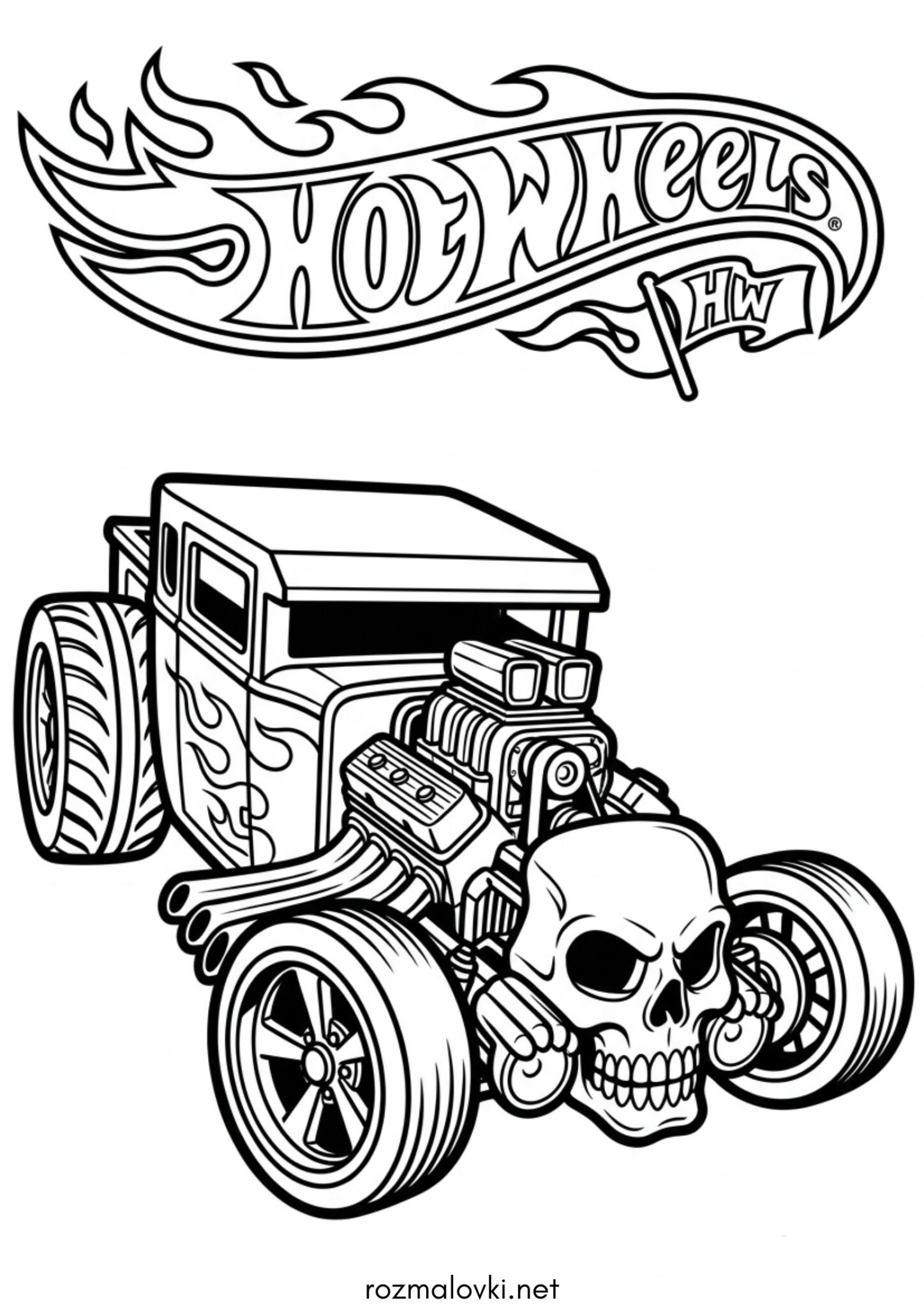 Раскраска Bone Shaker (Hot Wheels)