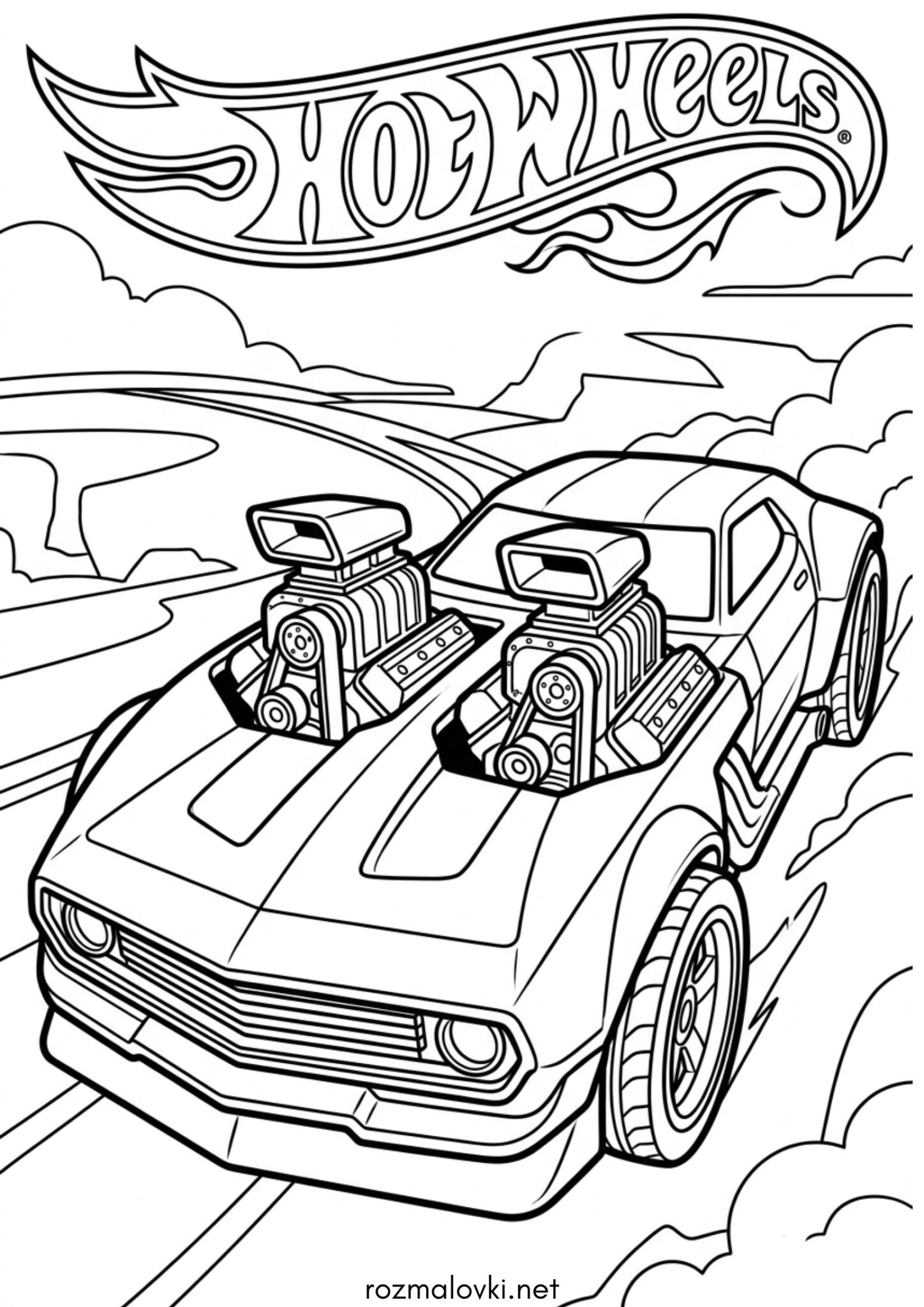 Раскраска Twin Mill (Hot Wheels)