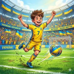 Футбол ⚽ Розмальовки роздрукувати безкоштовно А4, скачати для дітей