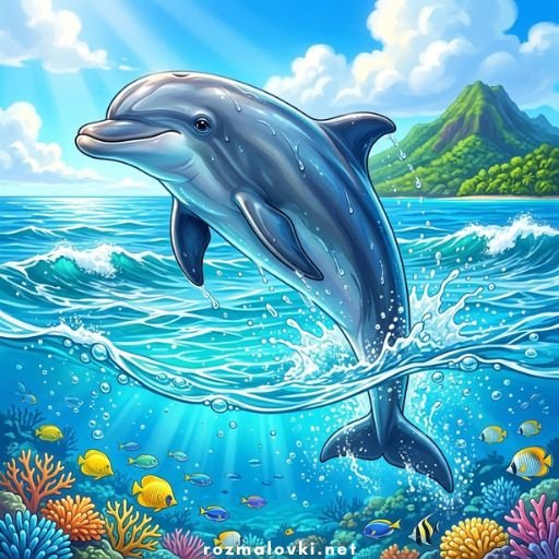 Розмальовки Дельфіни 🐬