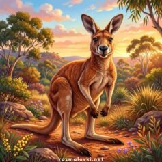Розмальовки з Кенгуру для дітей 🦘 скачати та роздрукувати безкоштовно А4