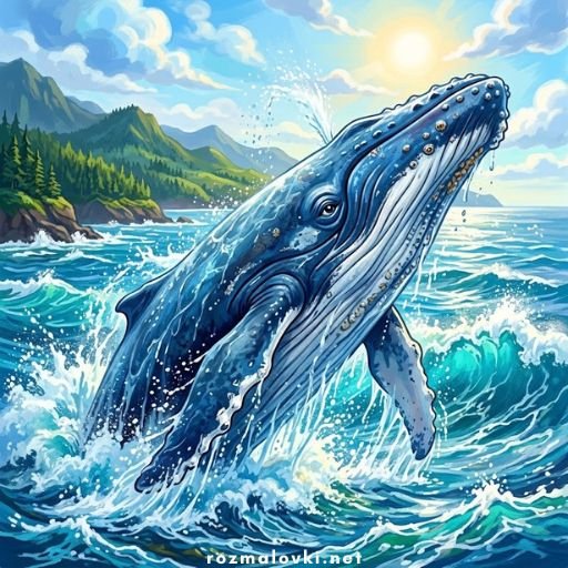 Розмальовки Кити 🐳